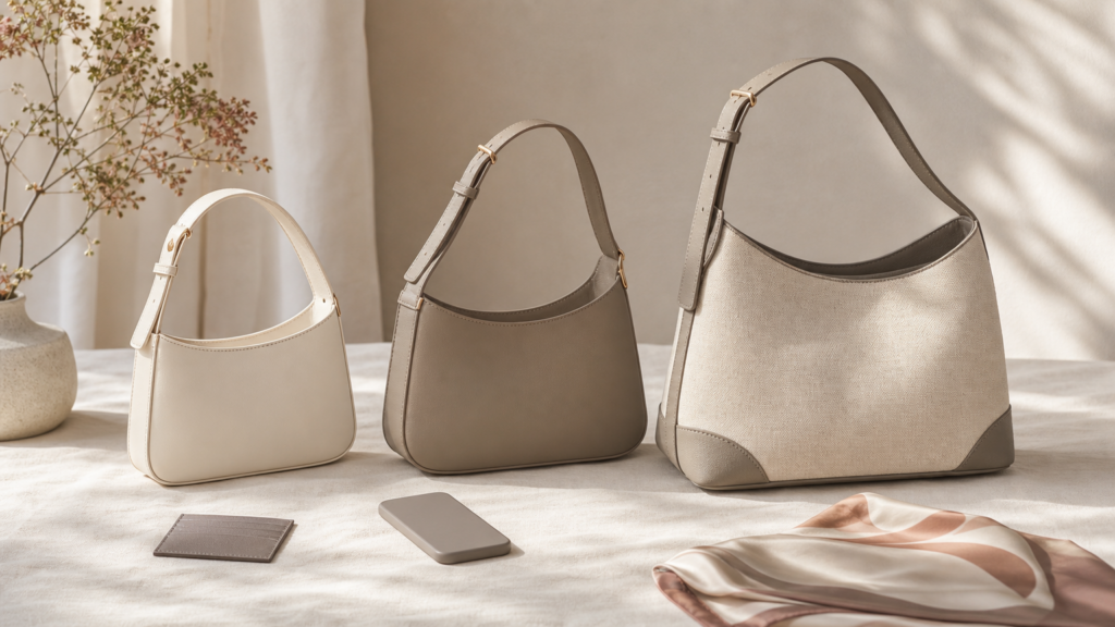 Mini、Small、Mediumの3サイズのショルダーバッグを並べたGUCCI GGマーモントサイズ比較記事のアイキャッチ